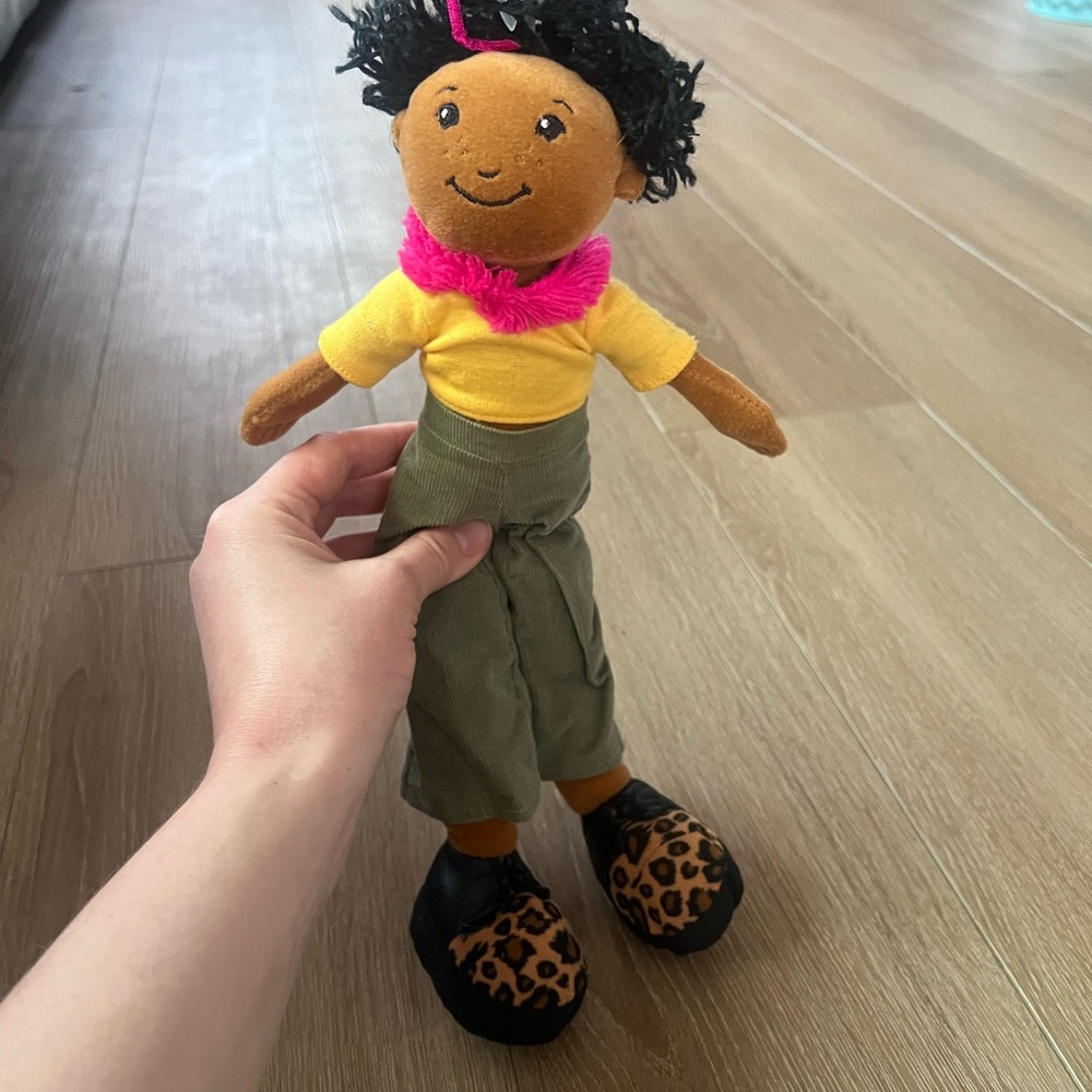 Groovy Girl Colorful Plush Doll with Yellow Shirt and Pink Scarf